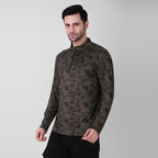 Camo Print Zip Teee