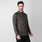 Camo Print Zip Teee