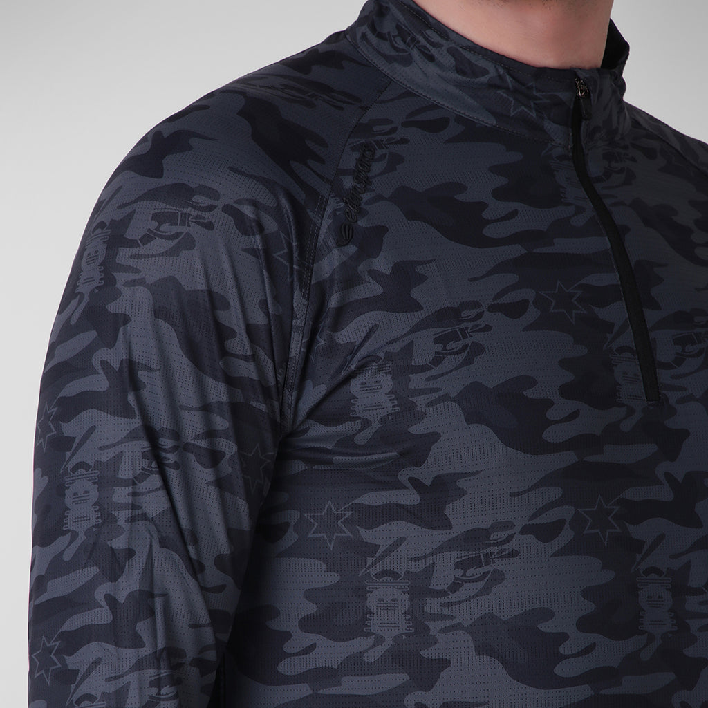 Camo Print Zip Teee